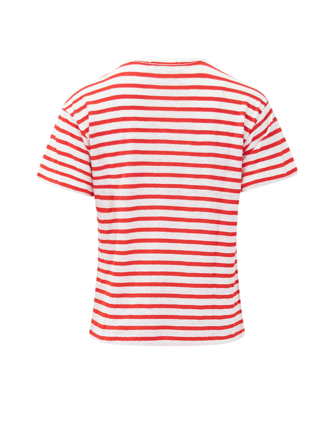 garcon tee in white and tomato stripe