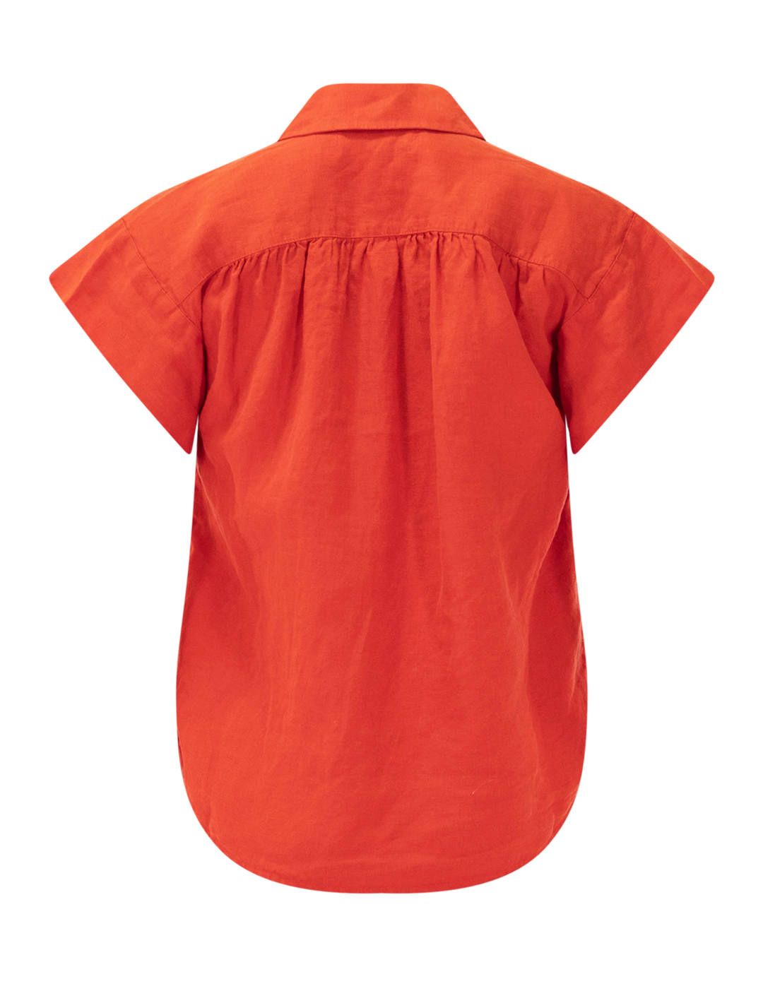 maddie linen shirt in chili