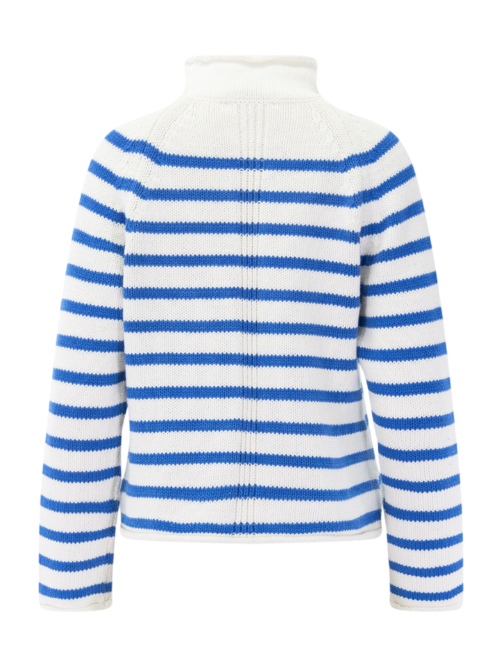 eastport rollneck sweater in ultramarine stripe