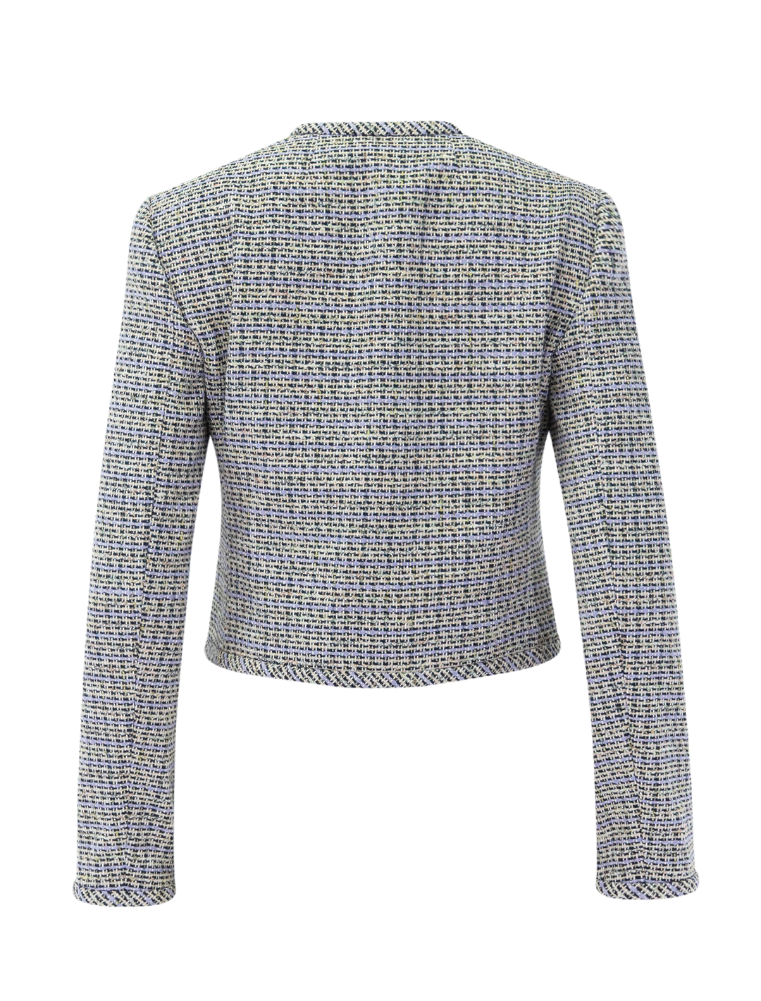 stripe tweed jacket in lavender multi