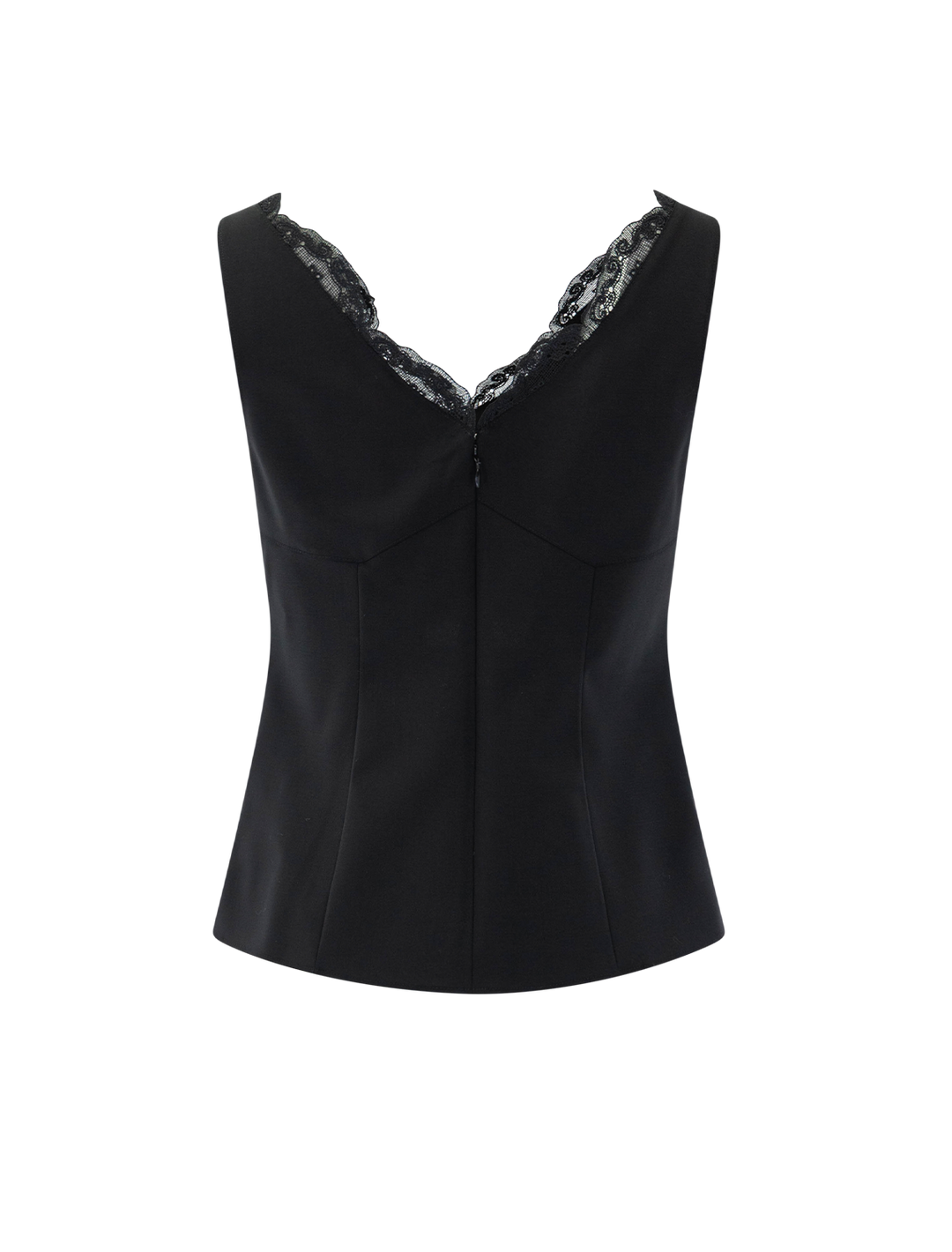 lace tailor top in black