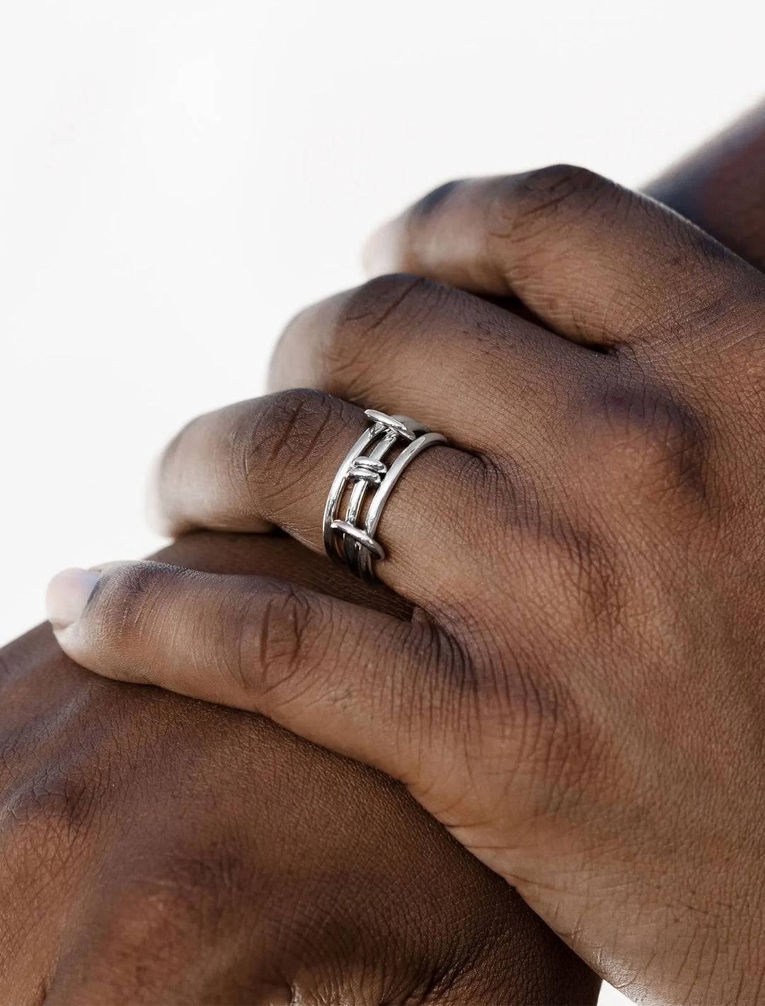 acacia silver ring