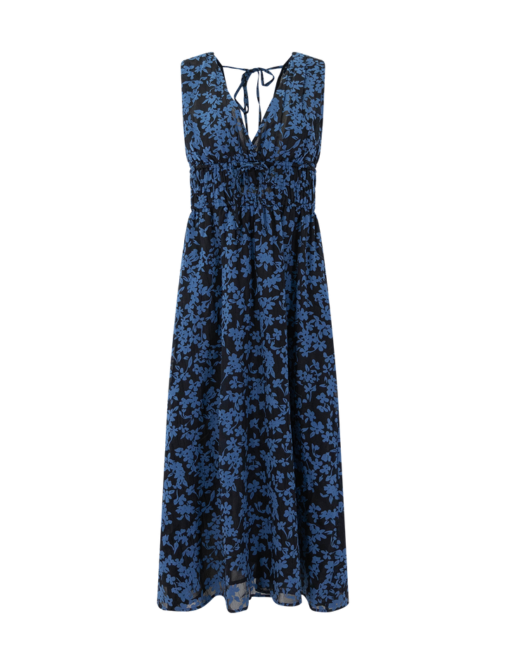 lilith dress in midnight silhouette floral