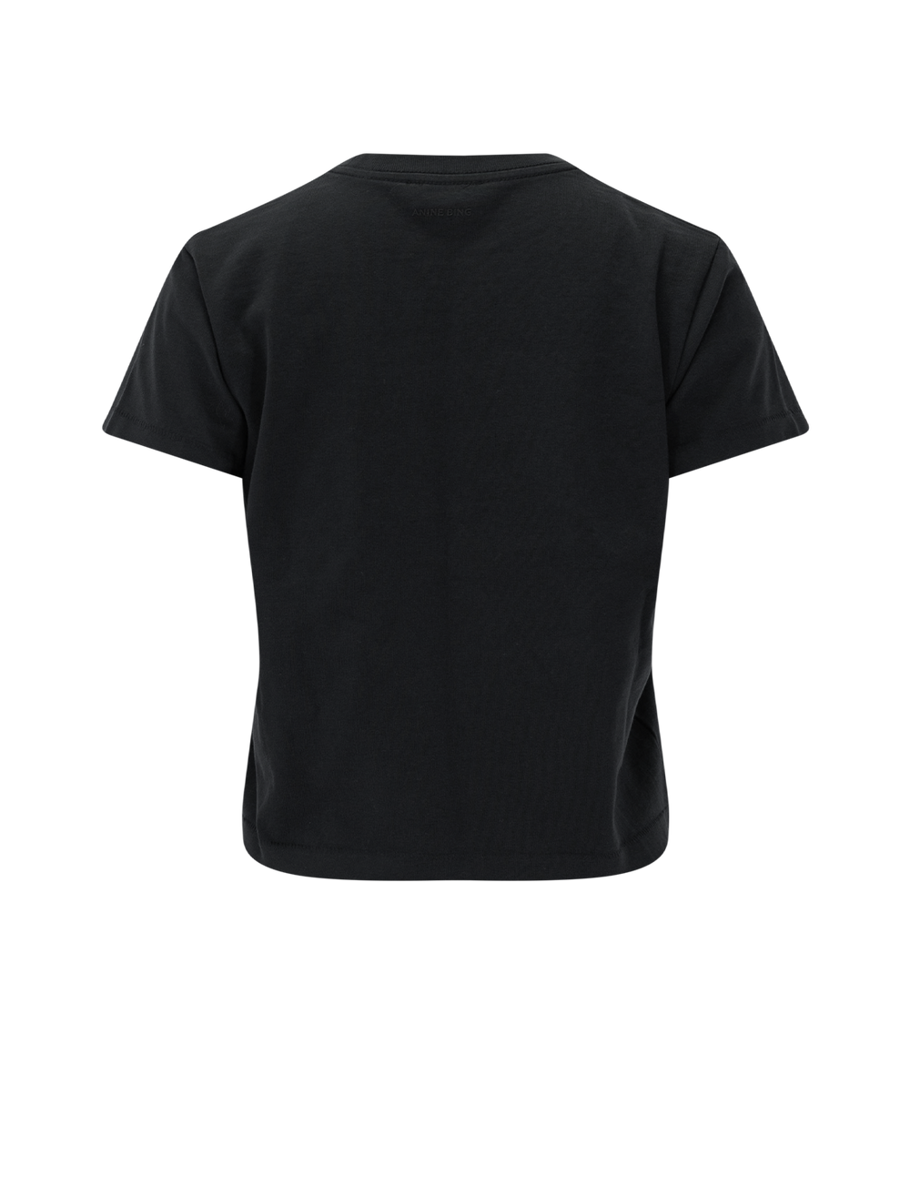 Back view of Anine Bing's i see you i love you shelley tee in black.