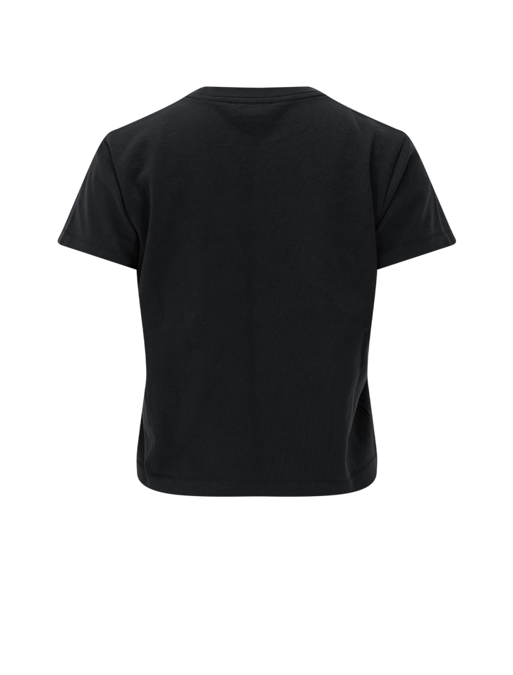 Back view of Anine Bing's i see you i love you shelley tee in black.