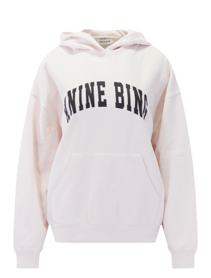 Front view of Anine Bing's harvey sweatshirt in washed pink.