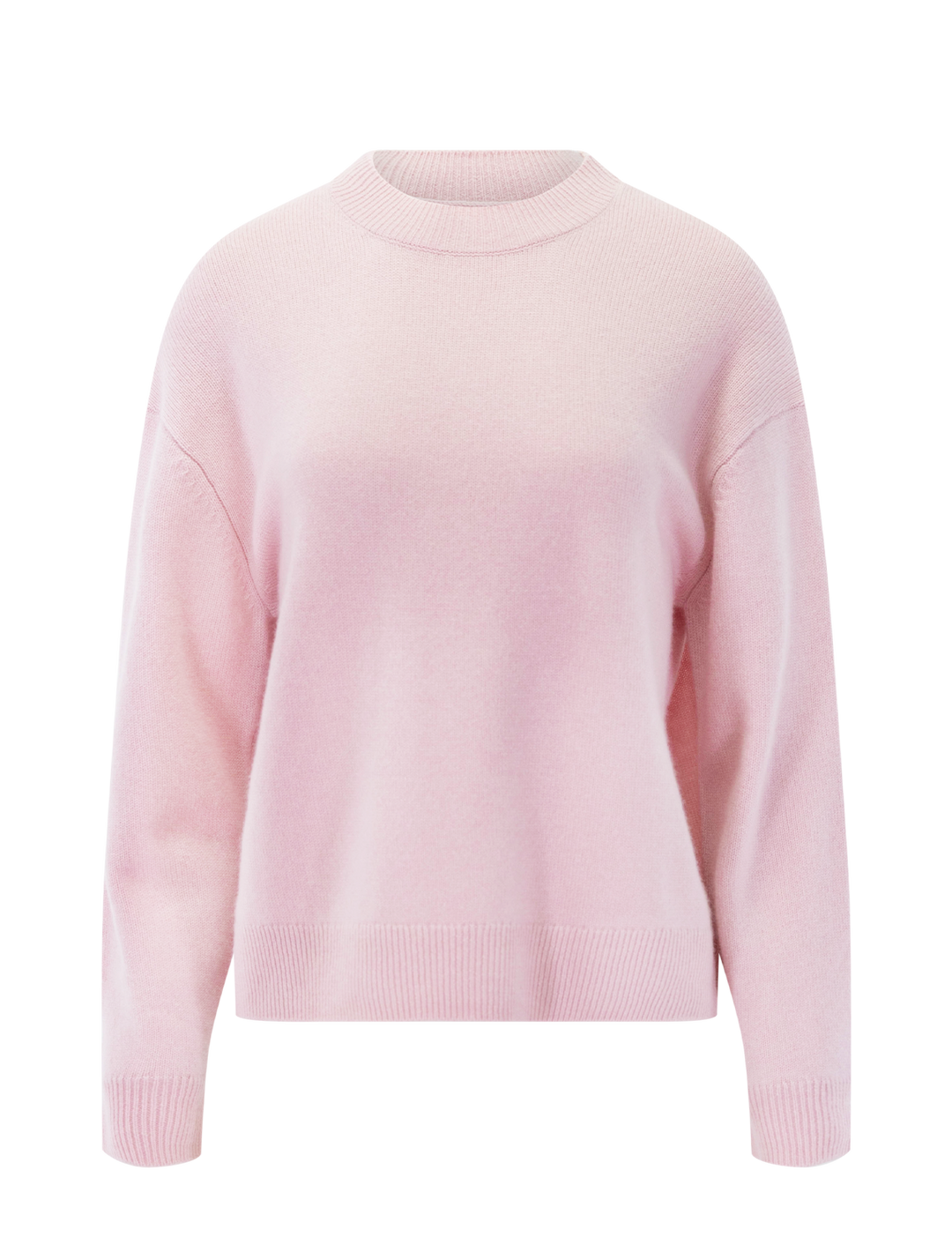 Front view of Anine Bing's lee cashmere crew in powder pink.