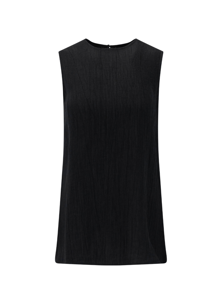 Front view of Anine Bing's malia top in black.