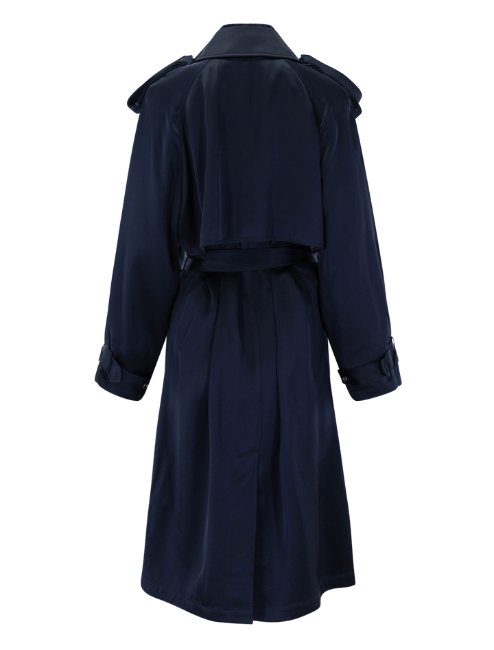 rickie maxi trench in navy