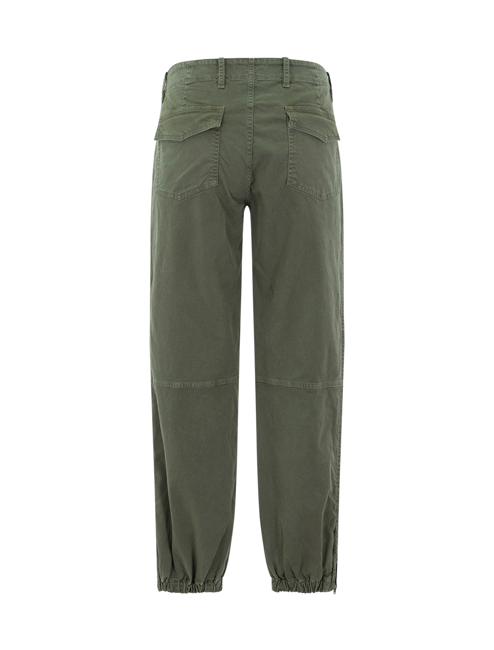 Back view of Nili Lotan's utility pant in vintage washed thyme.