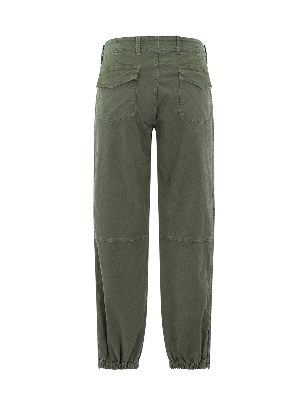 Back view of Nili Lotan's utility pant in vintage washed thyme.