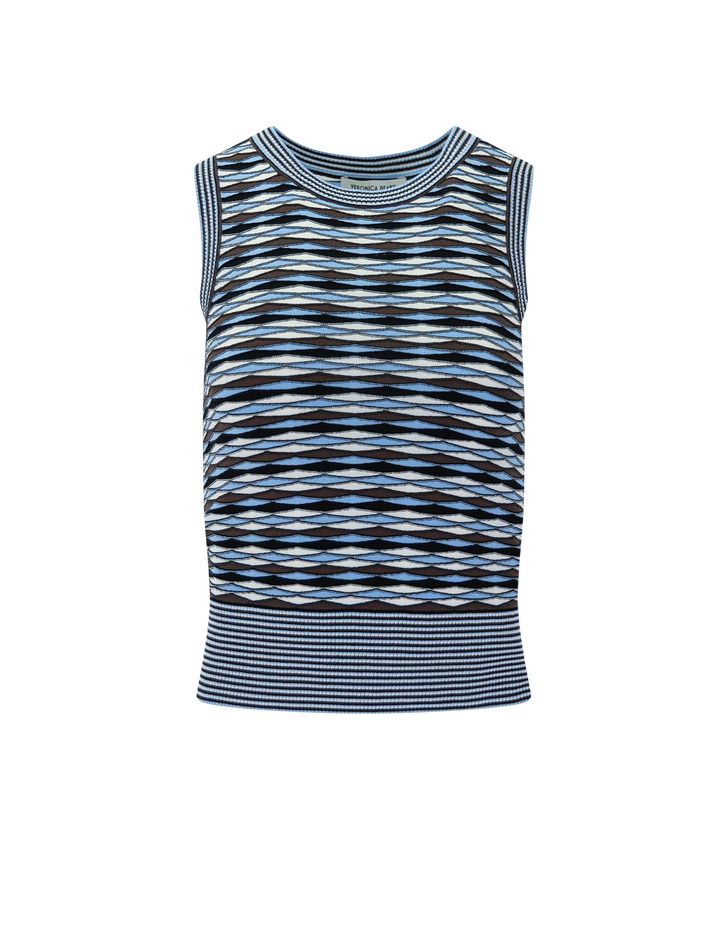 jerrel knit tank in blue jay