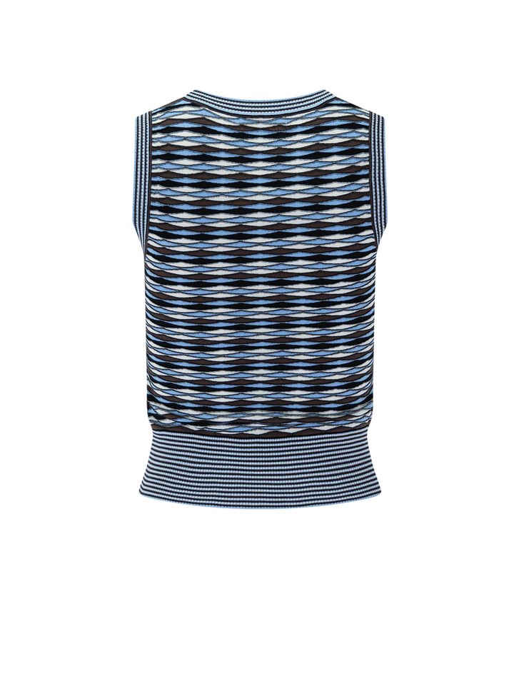 jerrel knit tank in blue jay