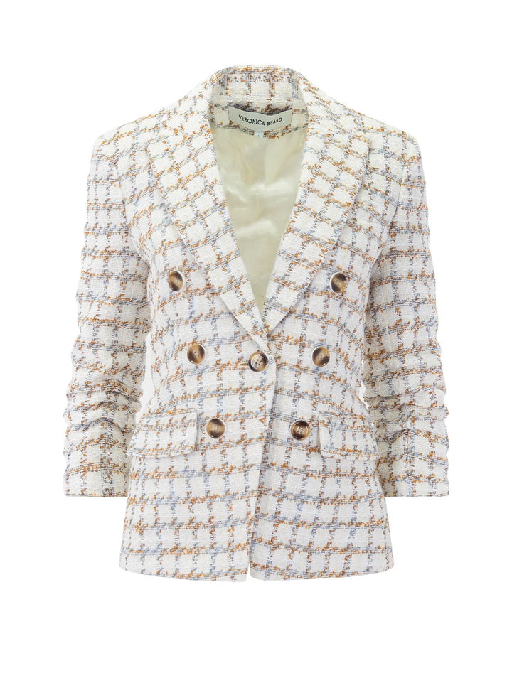 ryland dickey jacket in ecru multi tweed