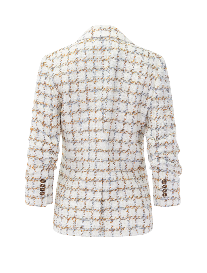 ryland dickey jacket in ecru multi tweed