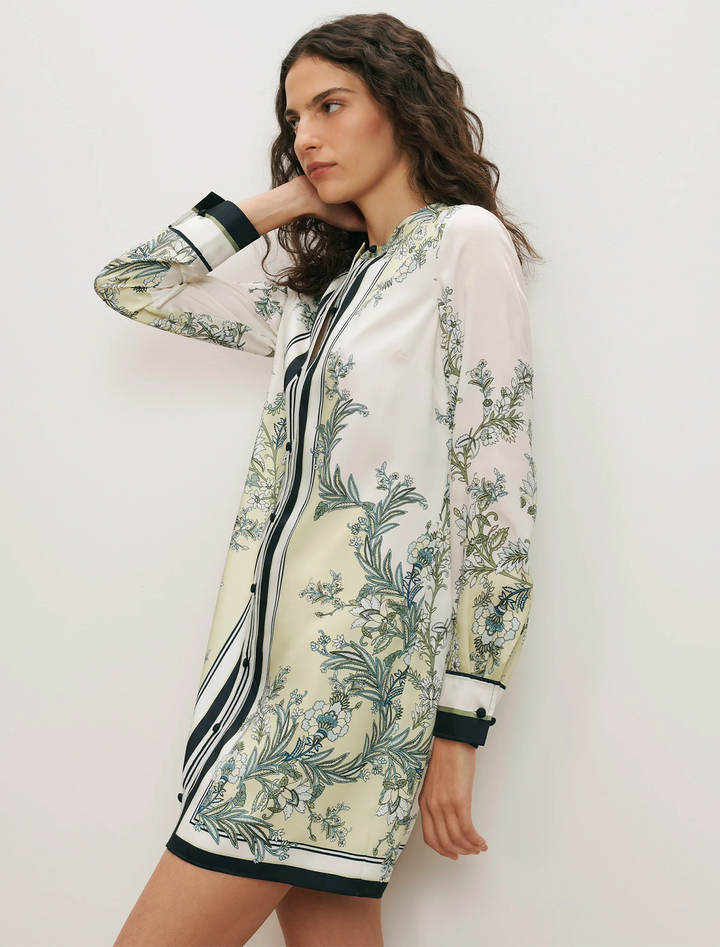 carstowe dress in light pistachio print