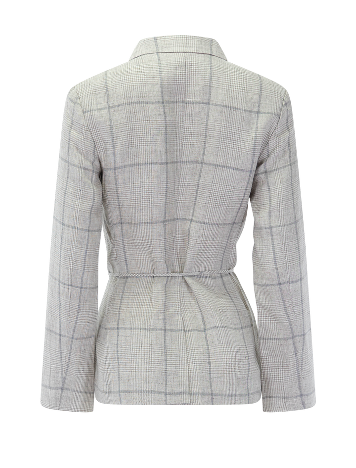back view of chappell plaid blazer