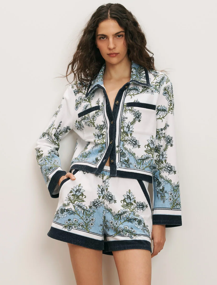novelle cardigan blue jay print