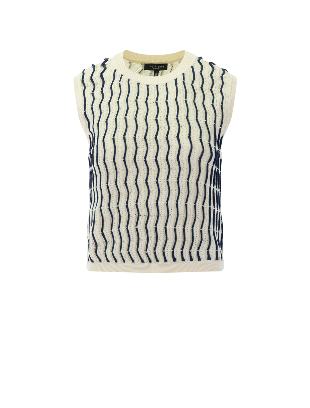 front view of leslie stripe vest