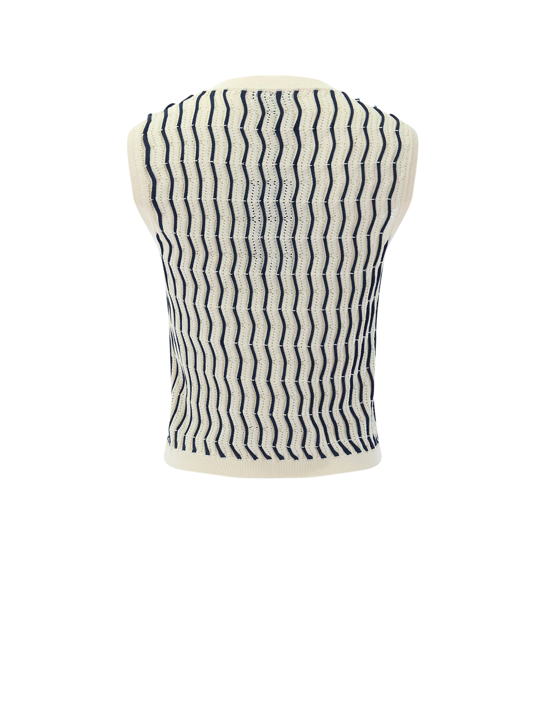 back view of leslie stripe vest