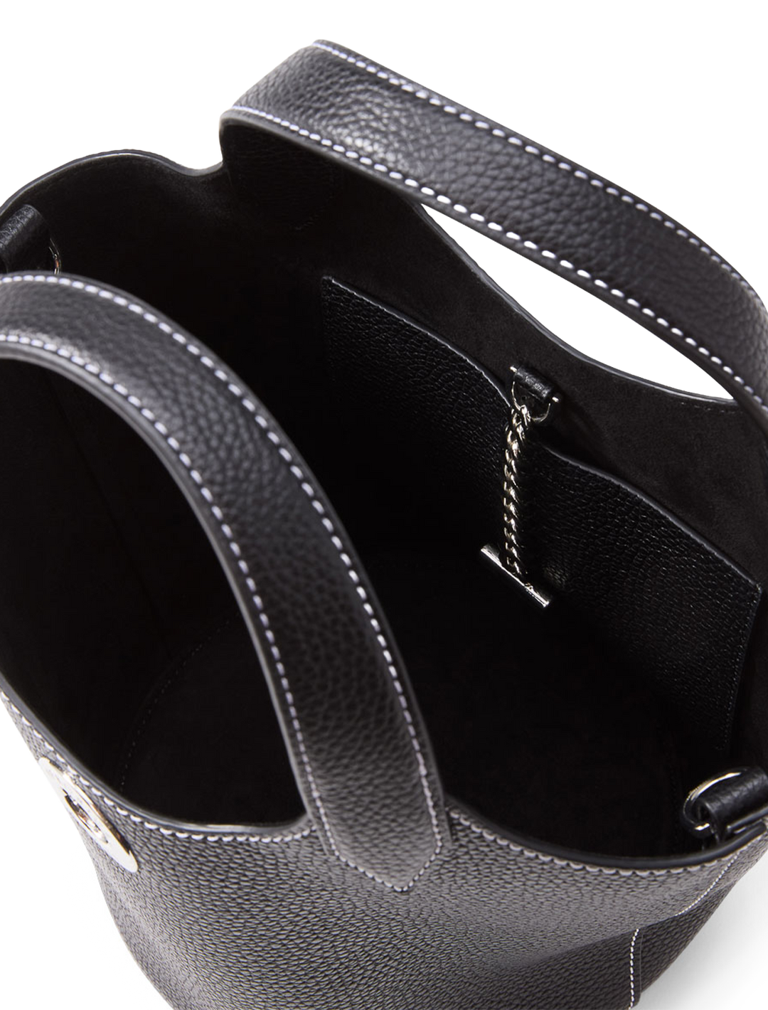 anchor bag in black leather