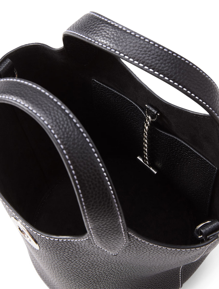 anchor bag in black leather