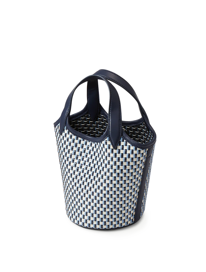 woven anchor bag in navy multi