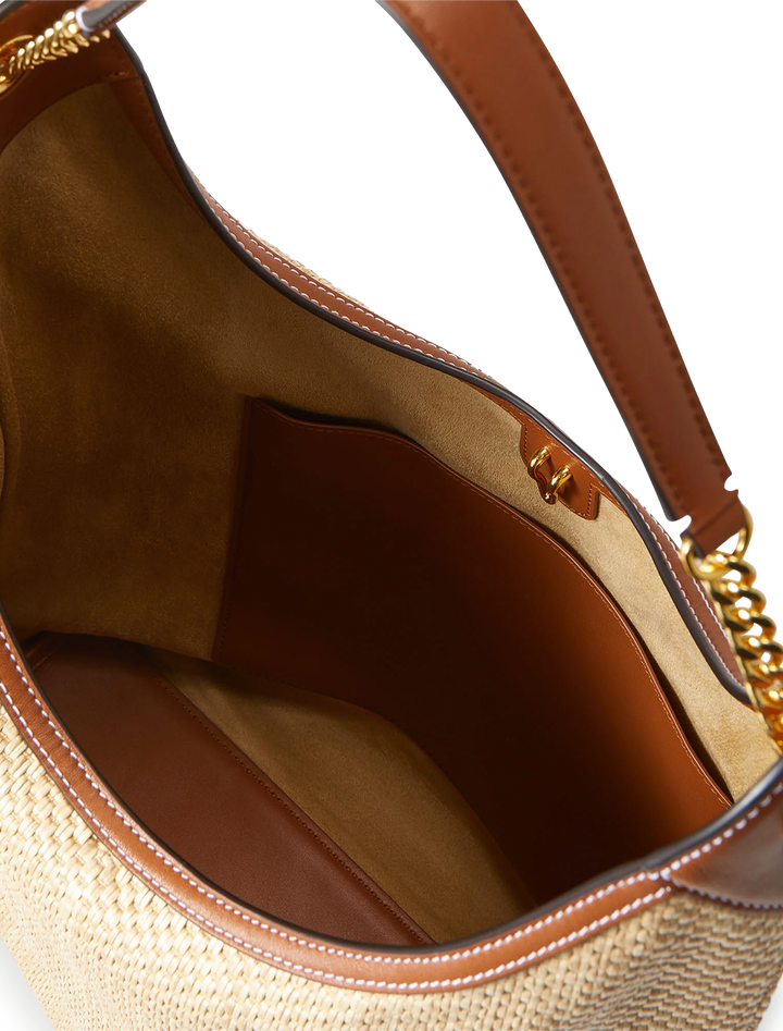 raffia jour bag in natural