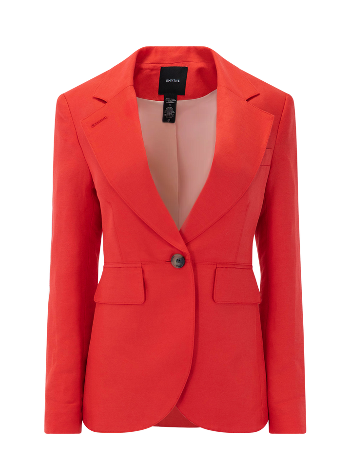 seamed blazer in poppy