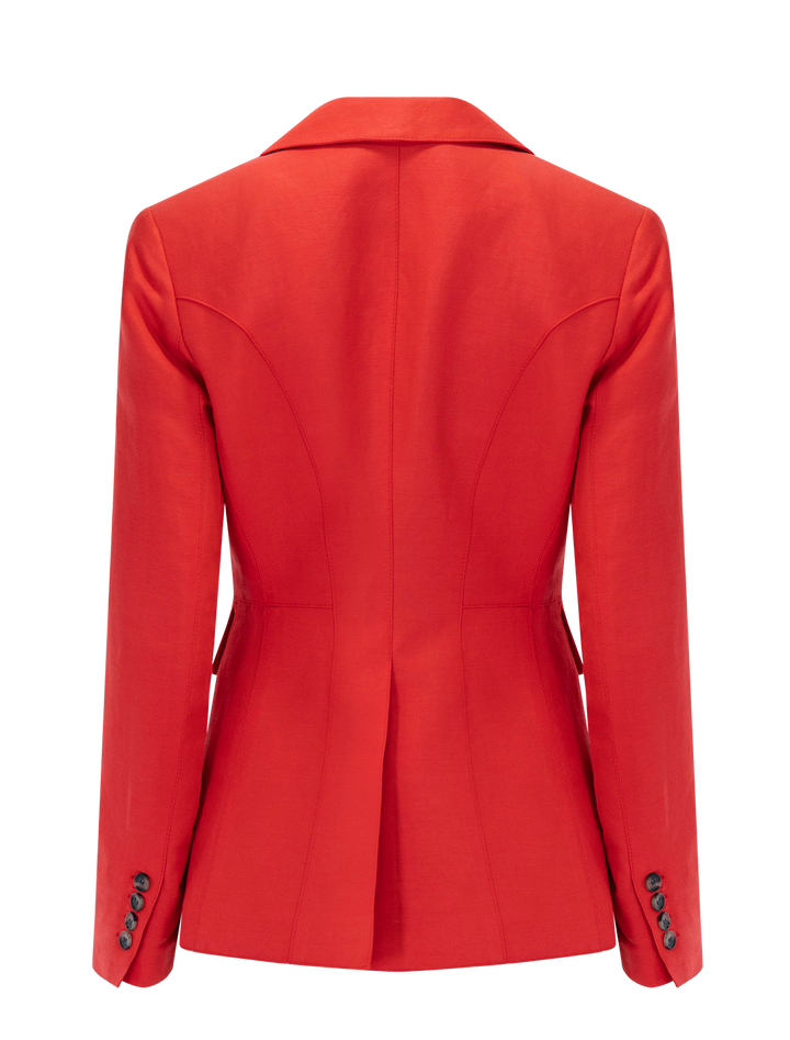 seamed blazer in poppy