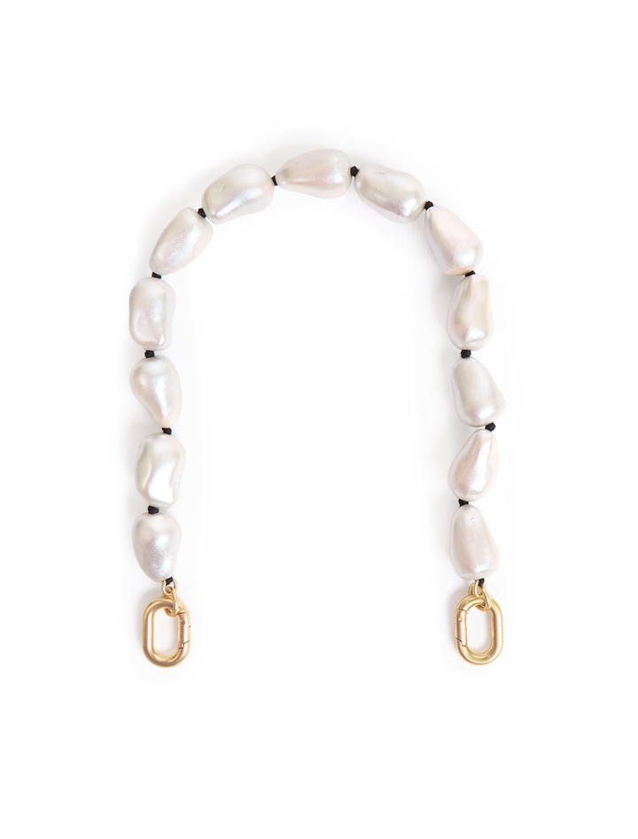 shortie strap in pearl