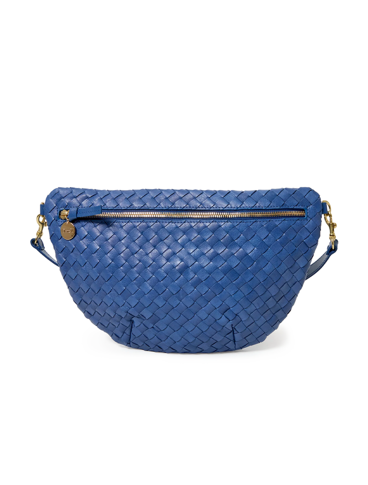 grande fanny in french blue woven diagonal