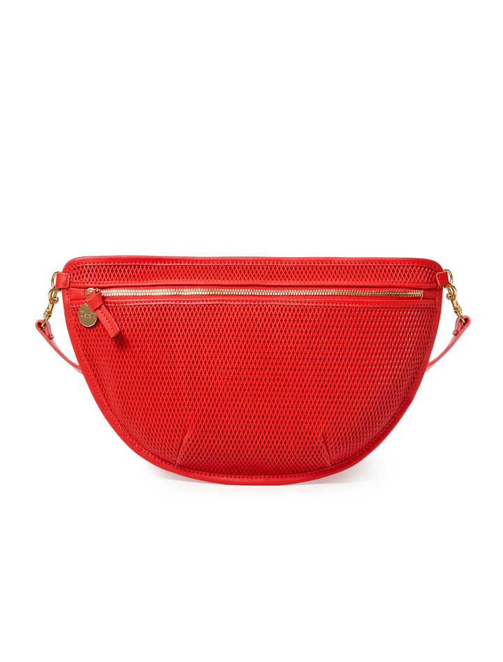 grande fanny in bright poppy diamond perforated