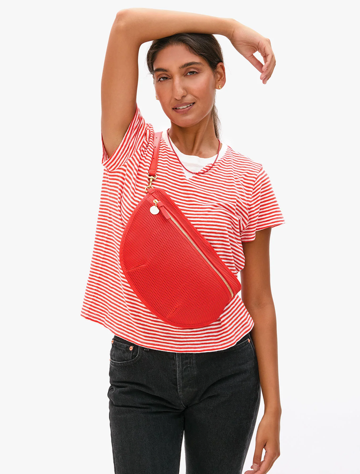 grande fanny in bright poppy diamond perforated