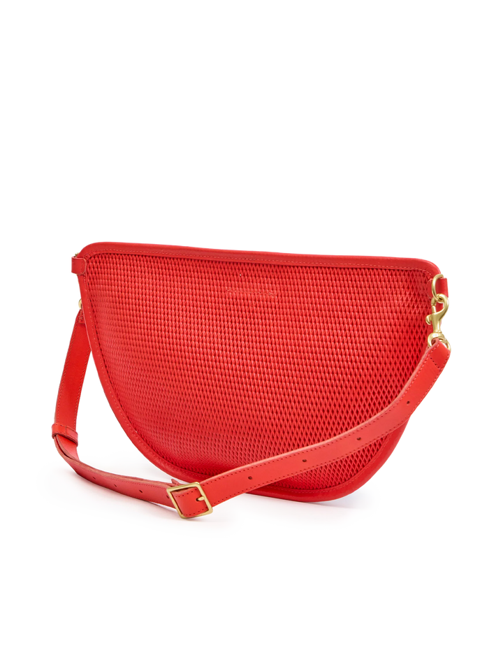 grande fanny in bright poppy diamond perforated