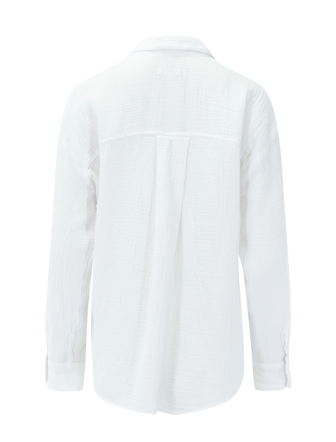 ava gauze button down in white