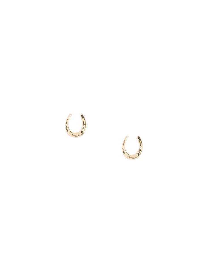 gold horseshoe studs