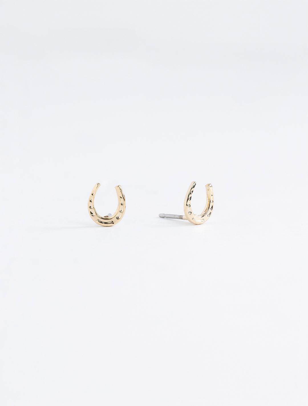 gold horseshoe studs
