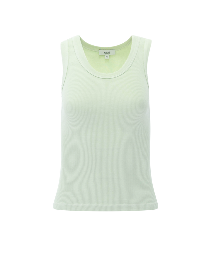 poppy tank in mint cream