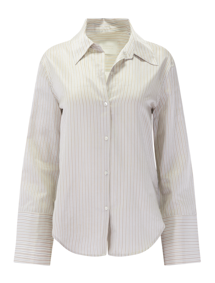 camilia shirt in sandstone stripe