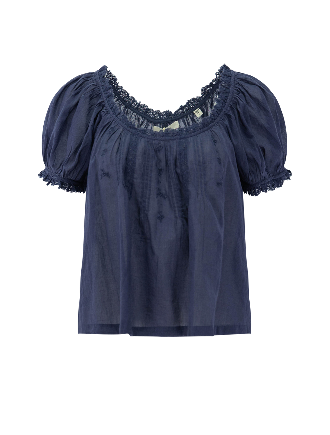 front view of frederica top in adriatic