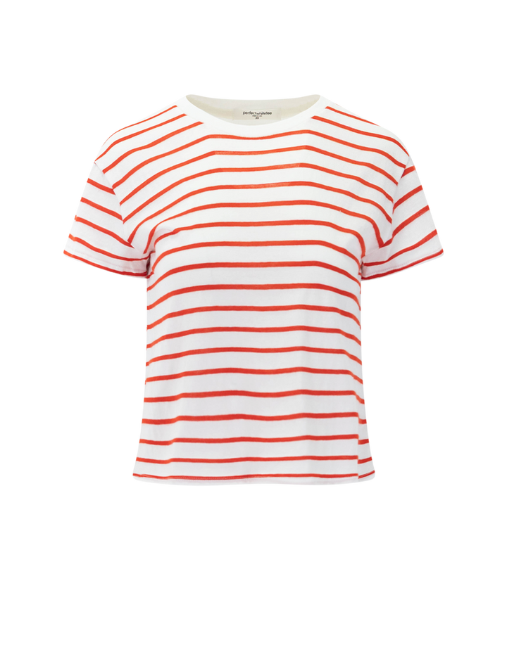 everett boxy tee in tomato stripe