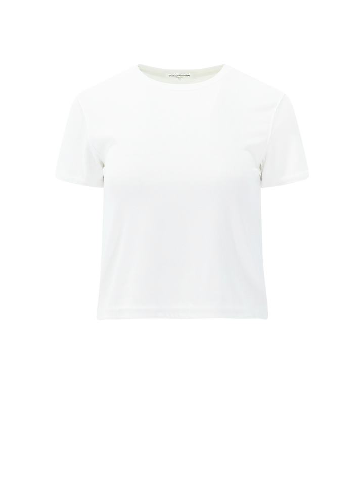 fitz rib tee in white