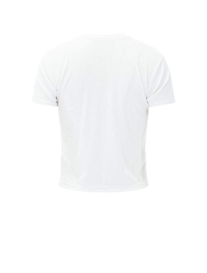 fitz rib tee in white