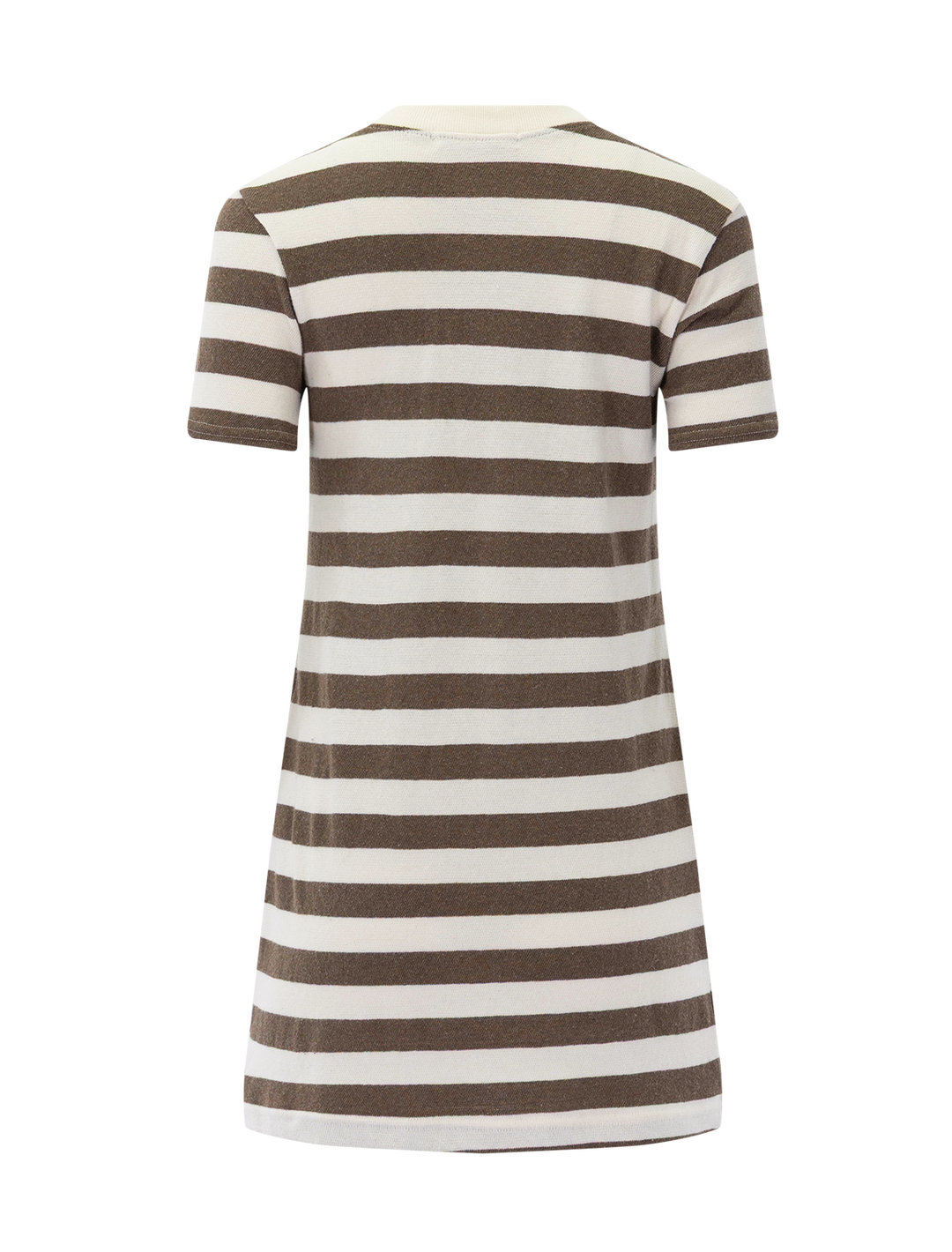 rhett rugby dress in mocha stripe