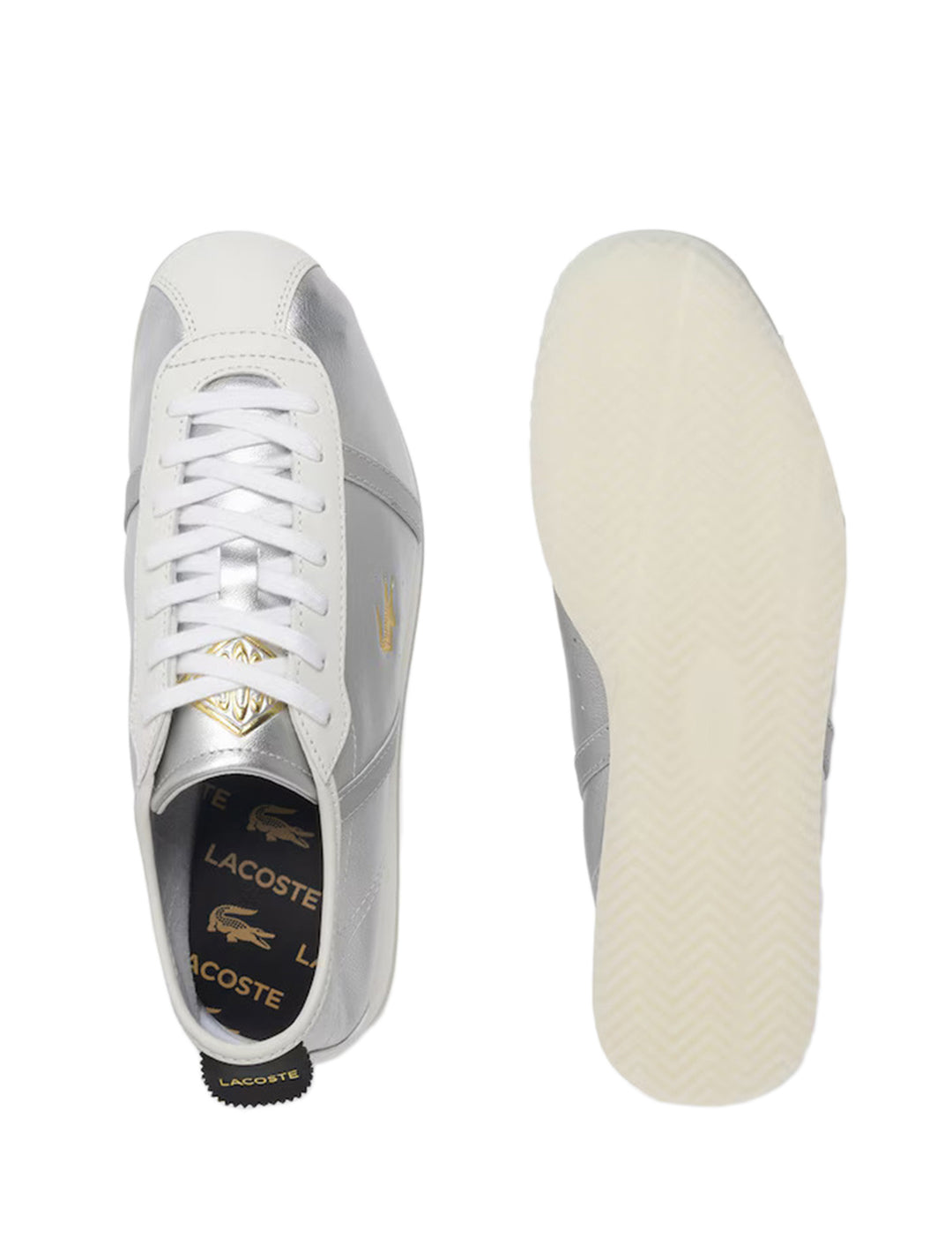 club low sneaker in white and silver