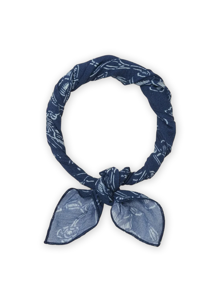 allan neck scarf in sakura indigo