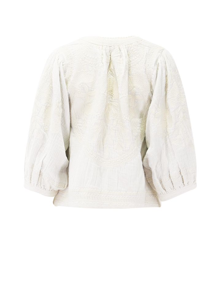 averi embroidered jacket in ivory