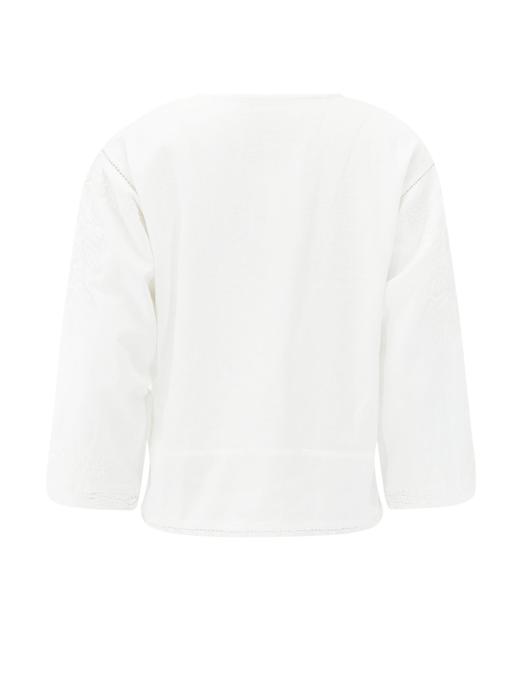 rosa embroidered top in ivory