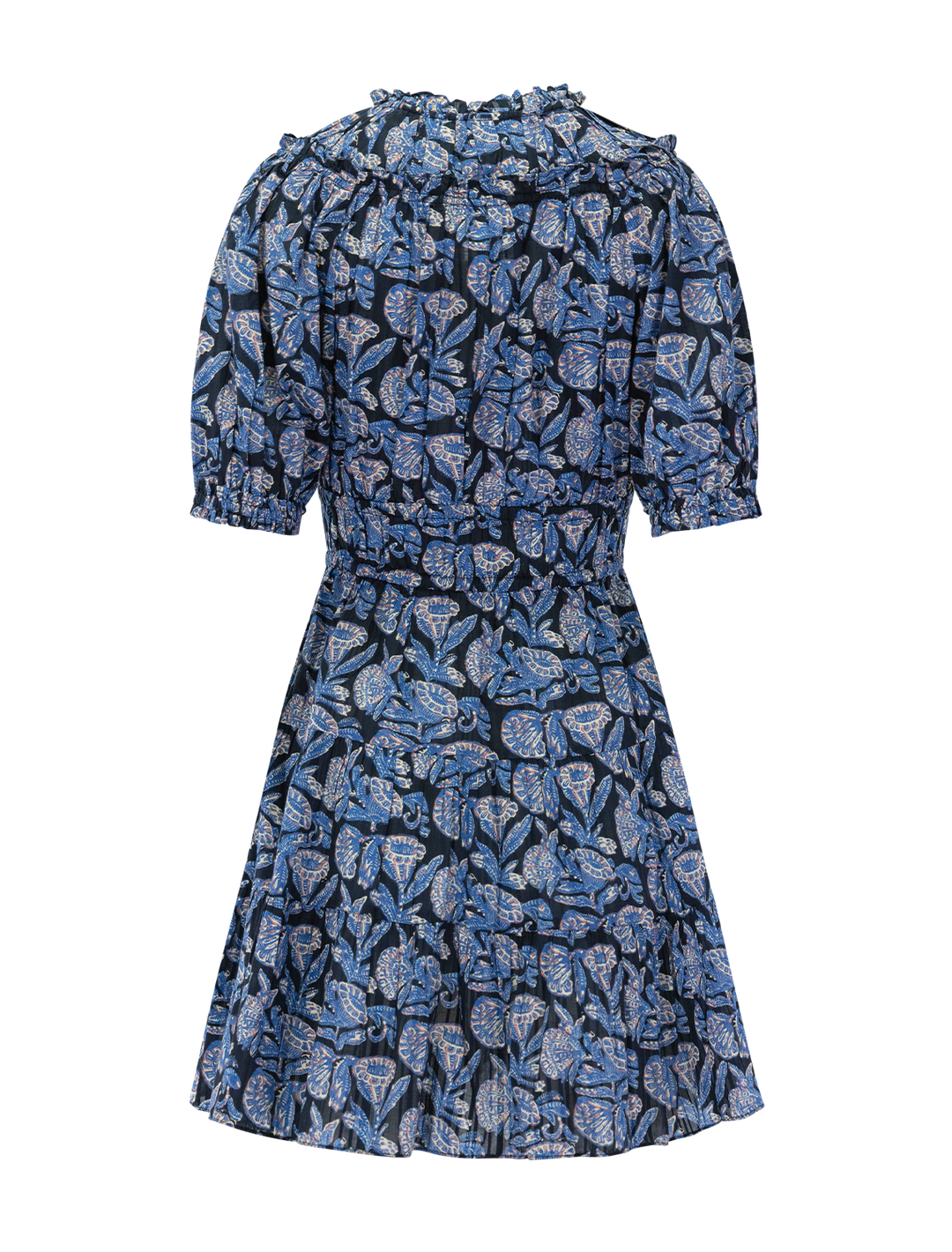 Back view of Ulla Johnson's soffia mini dress in zinnia.